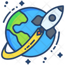 Earth Rocket Icon