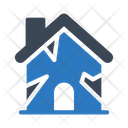 Earthquake effect on house  Icon
