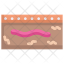 Earthworm in earth Icon