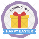 Happy Easter Badge Easter Emblem Easter Logo Icon