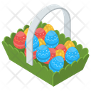 Easter Basket Easter Egg Basket Easter Bucket Icon