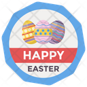 Happy Easter Badge Easter Emblem Vector Easter Logo Icon