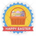 Easter Logo Design Happy Easter Badge Easter Emblem Icon