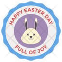 Happy Easter Badge Easter Emblem Easter Logo Design Icon