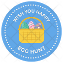 Easter Sticker Design Happy Easter Badge Easter Emblem Icon