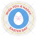 Easter Sticker Design Happy Easter Badge Easter Emblem Icon