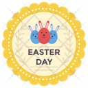 Easter Sticker Stamp Easter Emblem Easter Logo Icon