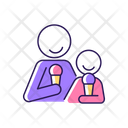 Eating Ice Cream Together Icon