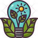 Eco Bulb Light Bulb Leaf Icon