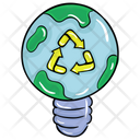 Eco Energy Green Energy Light Icon