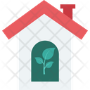 Glasshouse Eco House Leaf Icon
