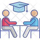Education Cap Business Meeting Conversation Icon