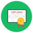 Educational Certificate Diploma Achievement Diploma Icon