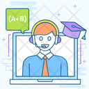 Online Tutorial Online Guide Online Lesson Icon