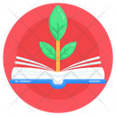 Eco Book Botany Book Educational Growth Icon