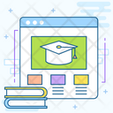 Online Study Course Website Design Designing Webpage Icon