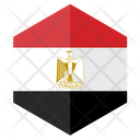 Egypt Flag Hexagon Icon