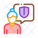 Old Shield Woman Icon