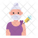 Elder Woman Vaccination Icon