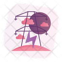 Electric Poll Electricity Transmission Transmission Tower Icon