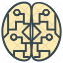 Electronic Brain Circuit Icon