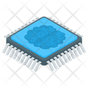 Electronic Brain Chip Icon