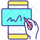 Electronic signature on mobile phone  Icon