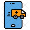 Smartphone Emergency Call Ambulance Icon