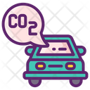 Emission Score Carbon Dioxide Car Pollution Icon