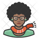 Emo Black Female Icon