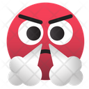 Emoji Mad Red Steaming Icon