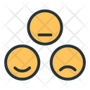 Emoji Three Faces Icon