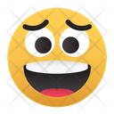 Emoji Worried Smile Laugh Icon