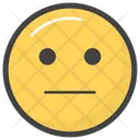 Emotionless Emoji Emoji Icon - Download in Colored Outline Style
