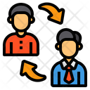 Employee Swapping Promoted Employee Icon
