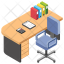 Employer Table Workplace Work Desk Icon