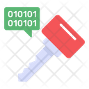 Binary Key Digital Encryption Encrypted Data Icon