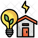 Energy Efficient Save Energy Eco House Icon