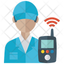 Engineer With Walkie Talkie  Icon
