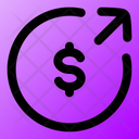 Circulo De Envio De Dinero Icono