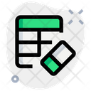 Erase Table Interface Essentials Table Green F Icon