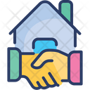 Estate Agreement Handshake Deal Icon
