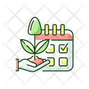 Estimating Planting Time Growing Icon