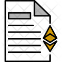 Ethereum Document Blockchain Cryptocurrency Icon