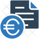 Euro Bill Receipt Euro Icon