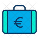 Euro Briefcase Euro Suitcase Money Briefcase Icon