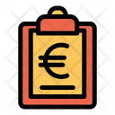 Euro Clipboard List Icon