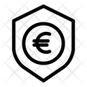 Euro Shield Secure Money Icon