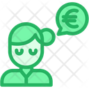 Euro Woman Conversation Icon
