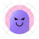 Evil Smile Emoji Emoticon Icon